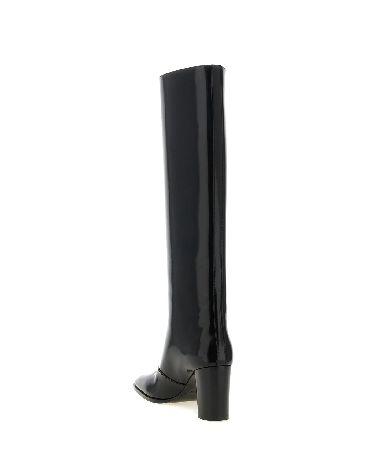 Saint Laurent Knee High Boots in black, Calfskin Leather — view 3