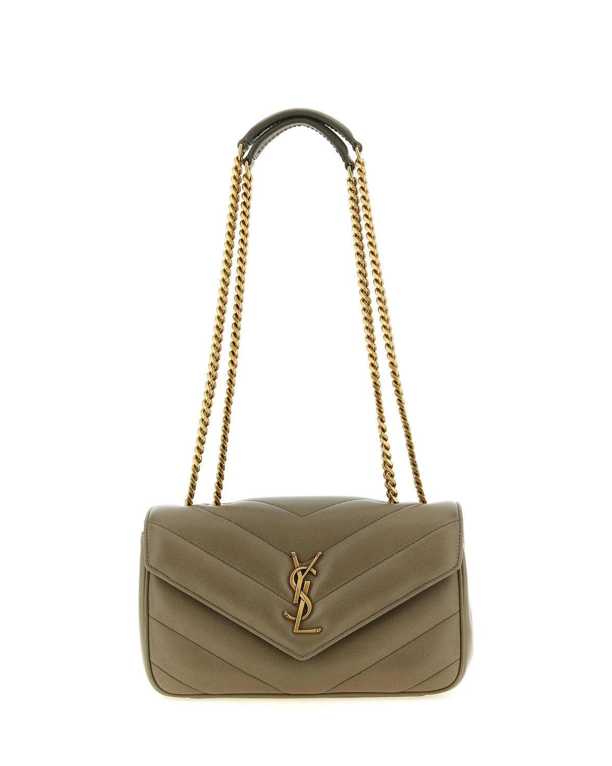Saint Laurent Shoulder Bag in brown, Lamb Leather