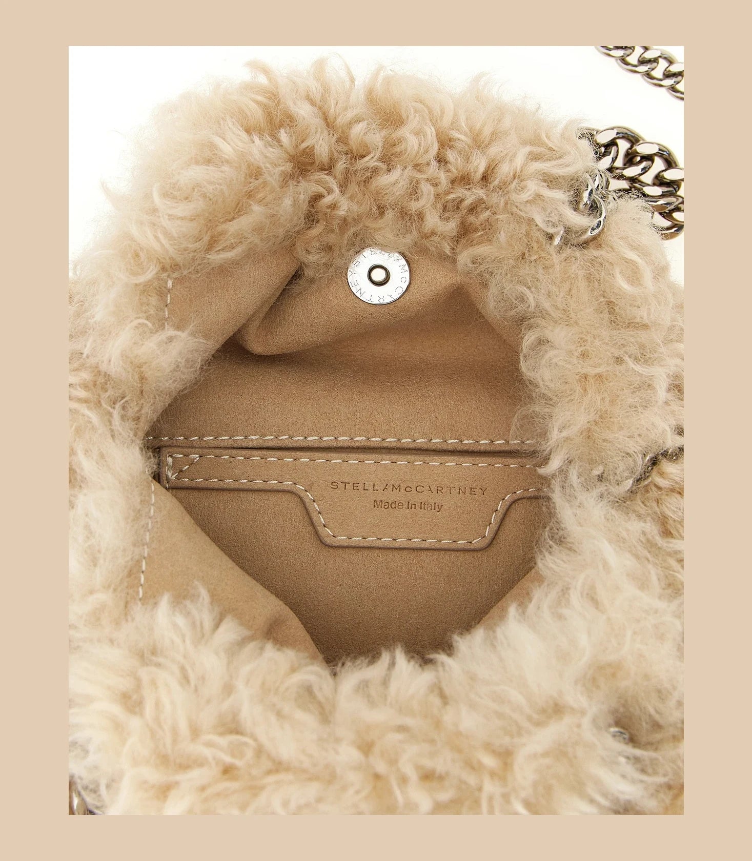 Stella McCartney Hobo Bag in beige, Polyester — view 4