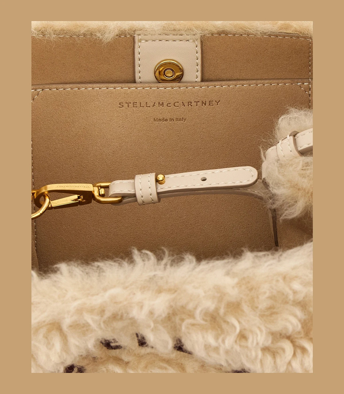 Stella McCartney Shoulder Bag in beige, Polyester — view 4