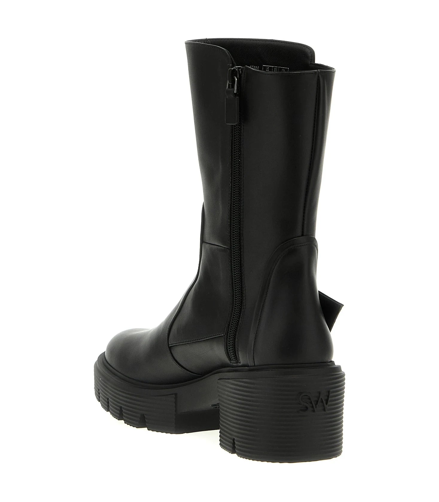 Stuart Weitzman Ankle Boots in black, Calfskin Leather — view 2