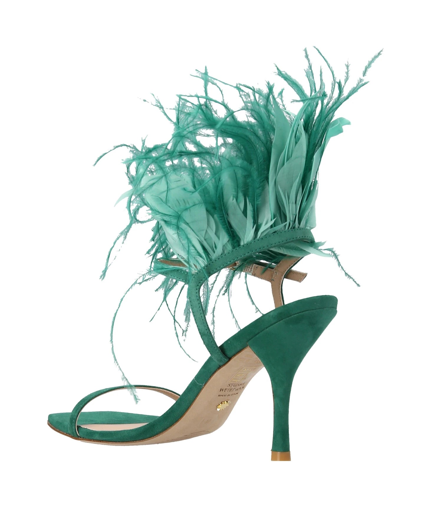 Stuart Weitzman Sandals in green, Suede Leather — view 2