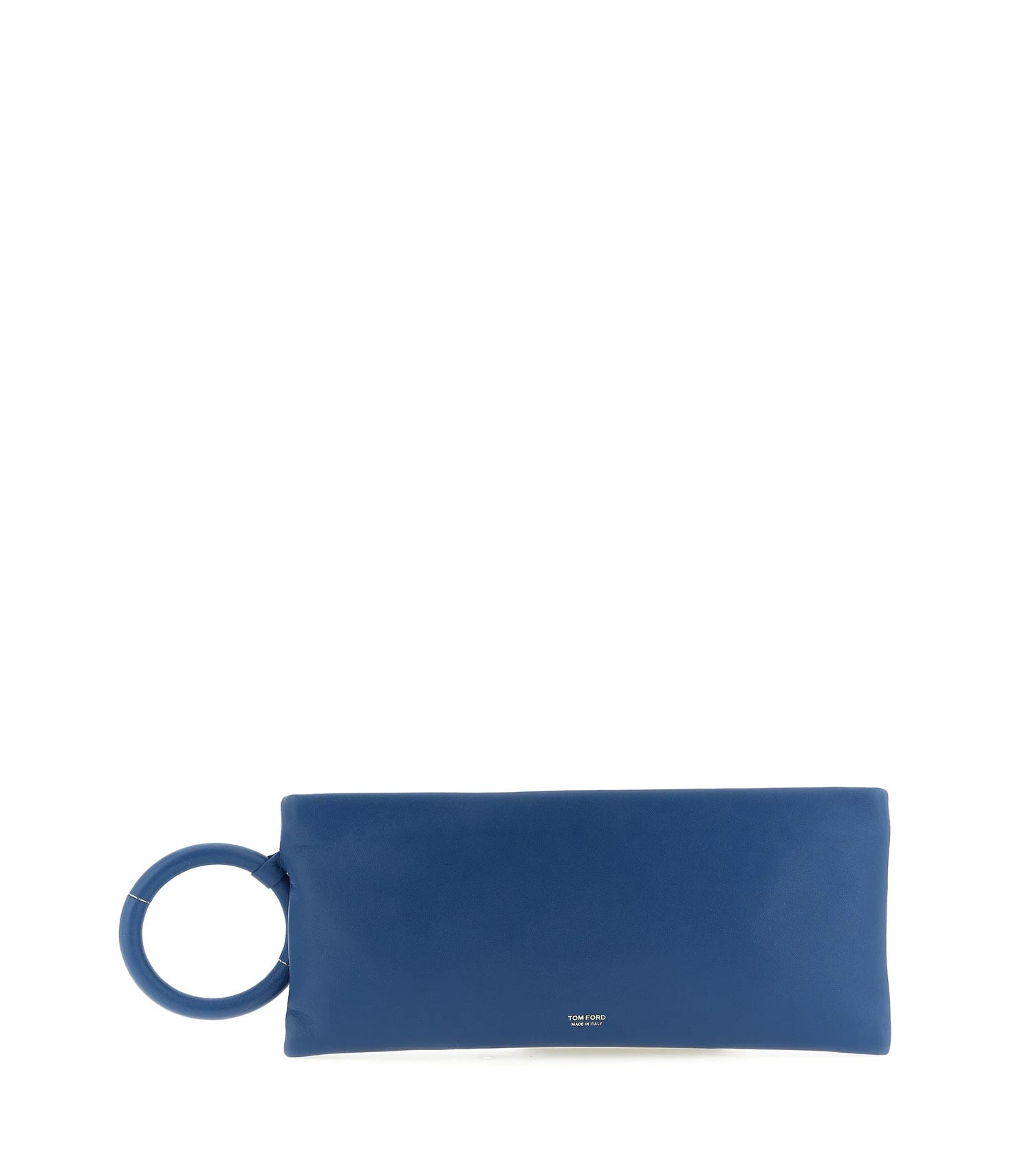 Tom Ford Clutch Bag in blue, Sheepskin Leather