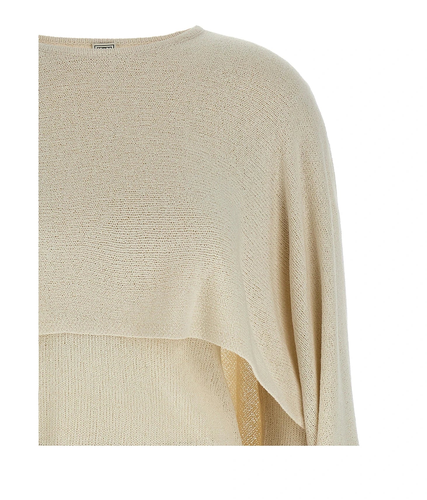 Toteme Cardigan in beige, Silk — view 3