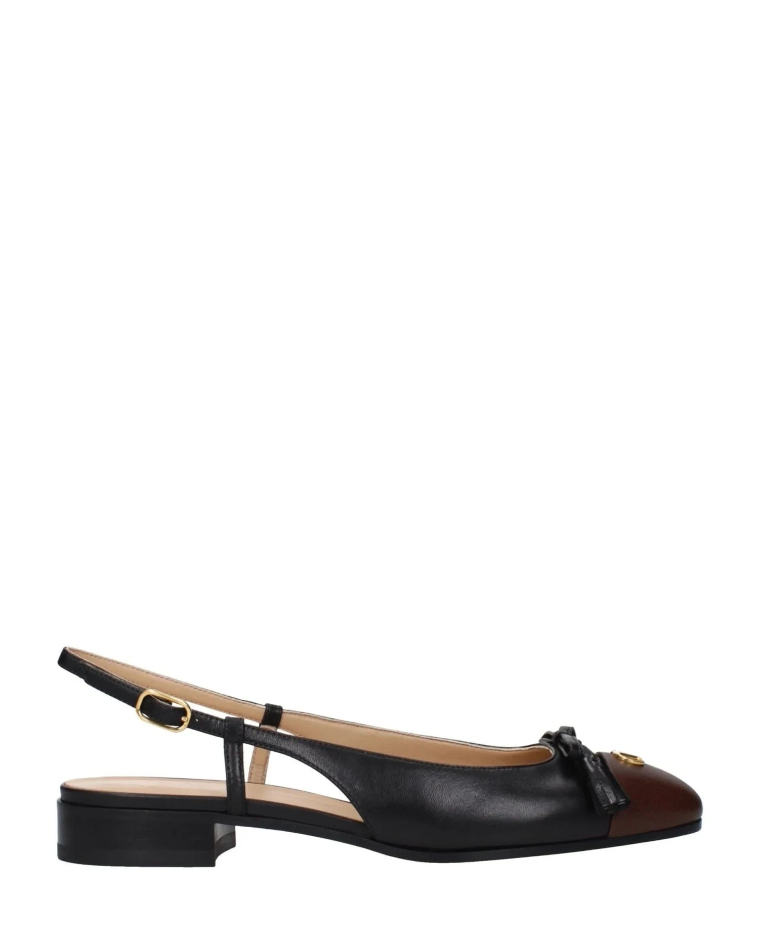 Valentino Garavani Black Leather Ballet Flats Glam Steals