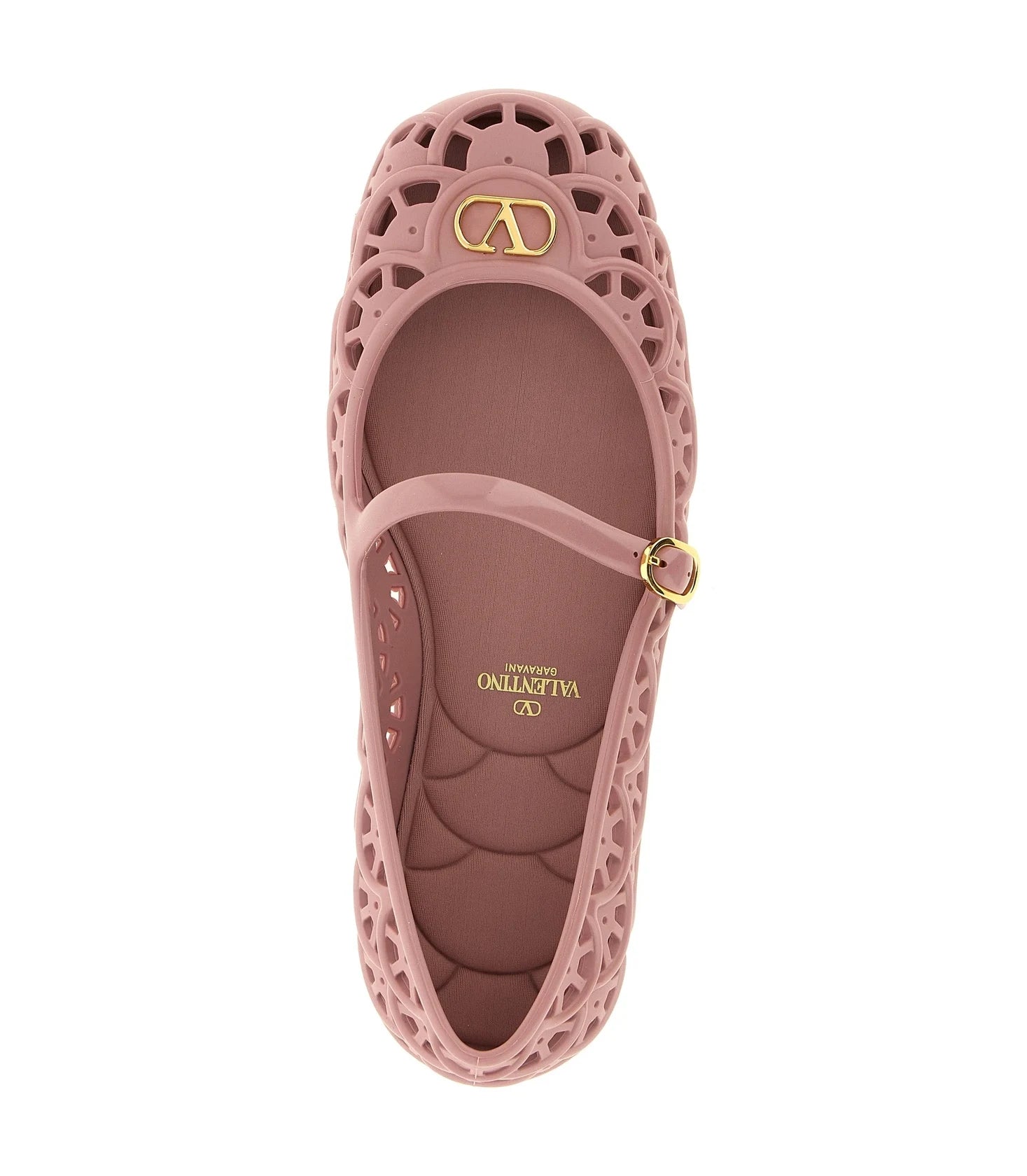 Valentino Garavani Polyvinyl Pink Ballet Flats