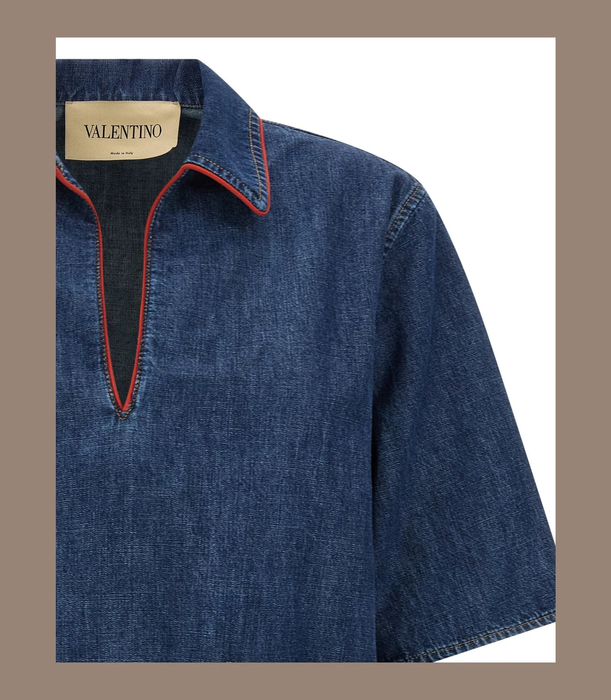 Valentino Garavani Dress Shirt in blue, Cotton — view 3
