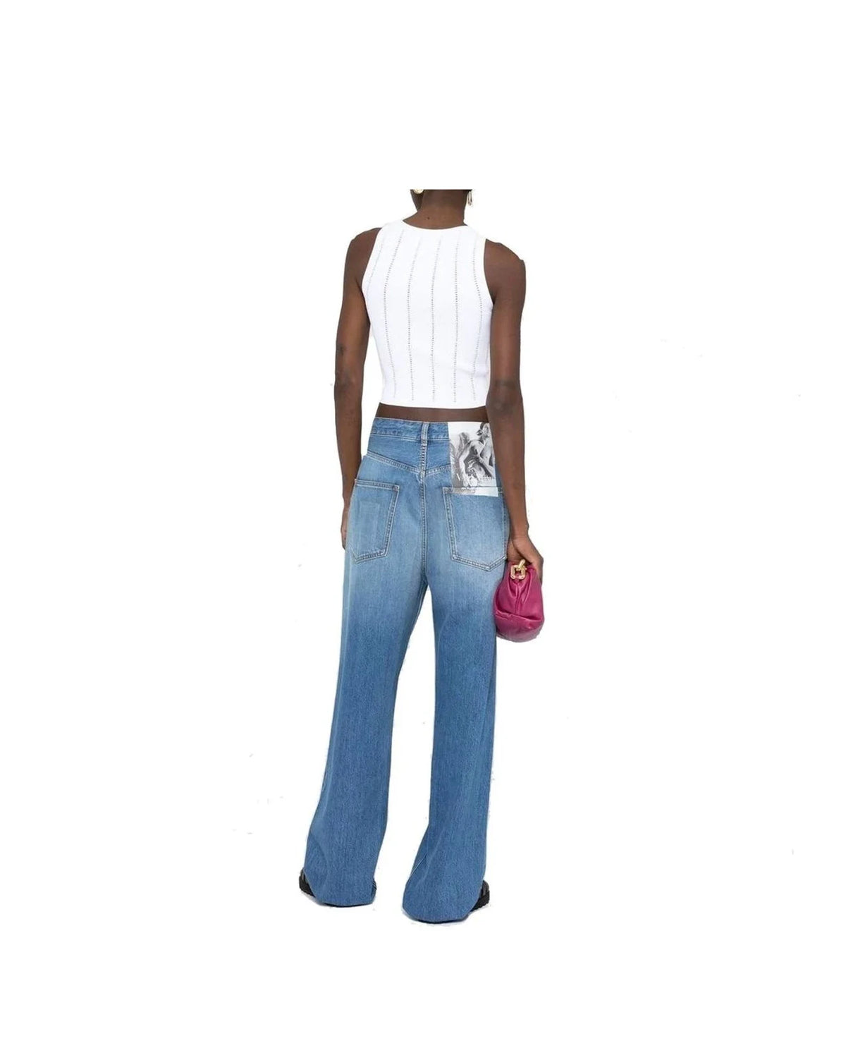 Valentino Garavani Jean in blue, Cotton — view 3