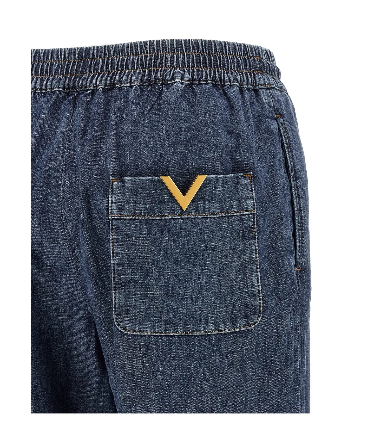 Valentino Garavani Jean in blue, Cotton — view 4
