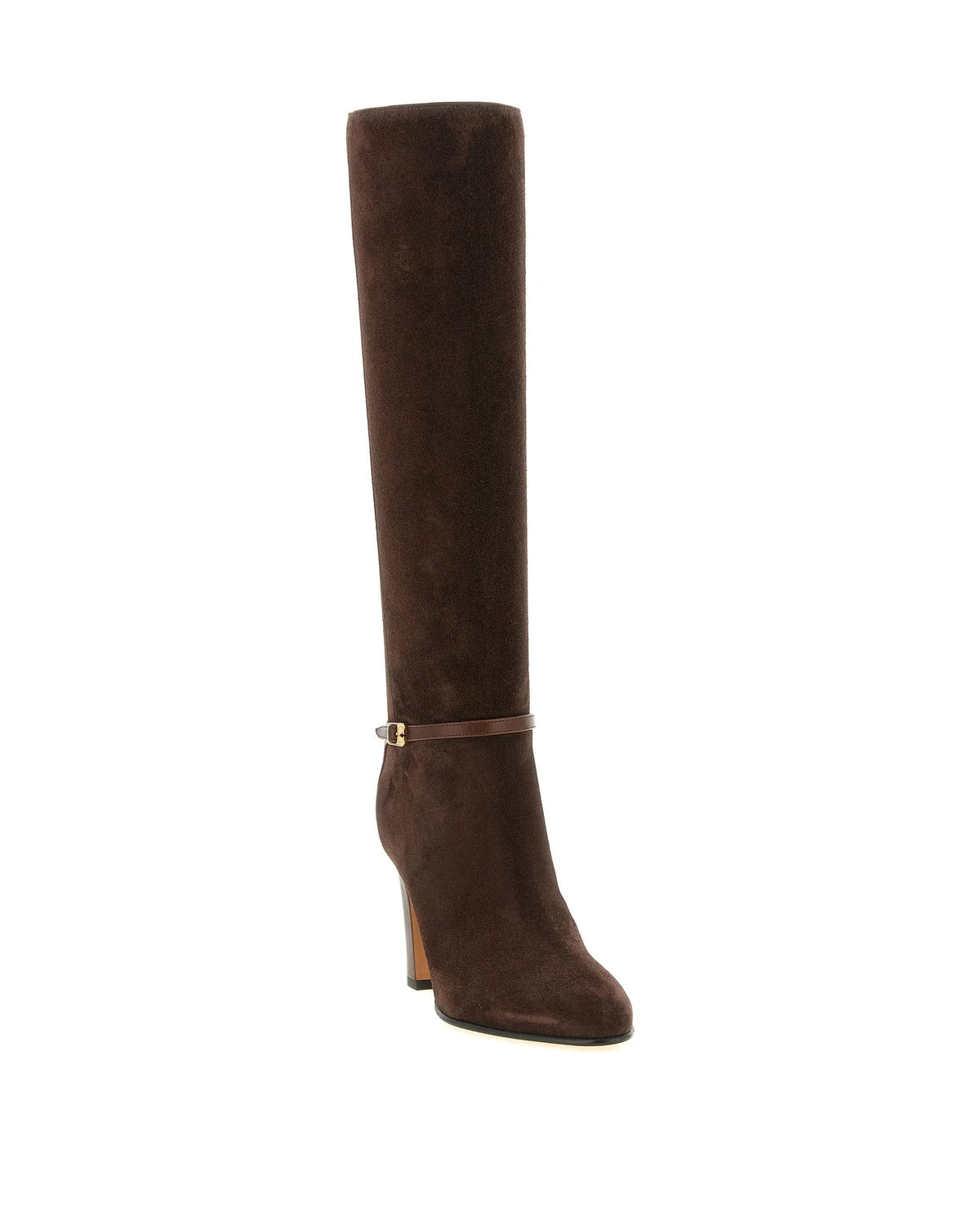 Valentino Garavani Knee High Boots in brown, Calfskin Leather — view 2