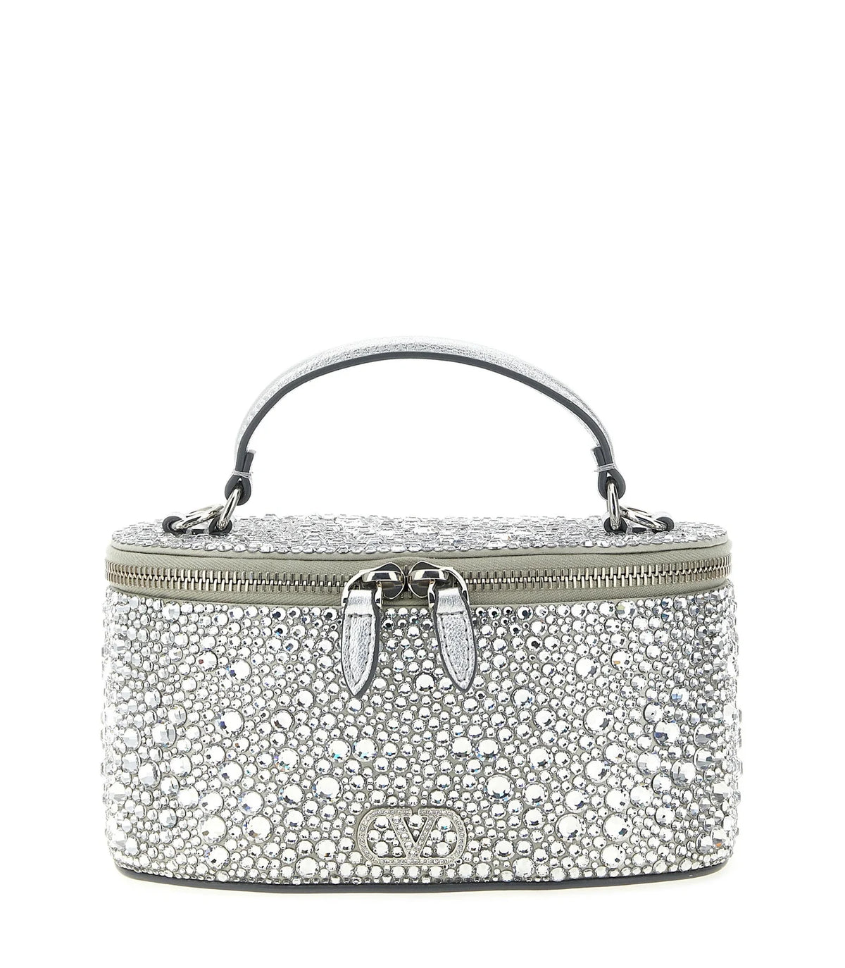 Valentino Garavani Makeup Bag in silver, Viscose