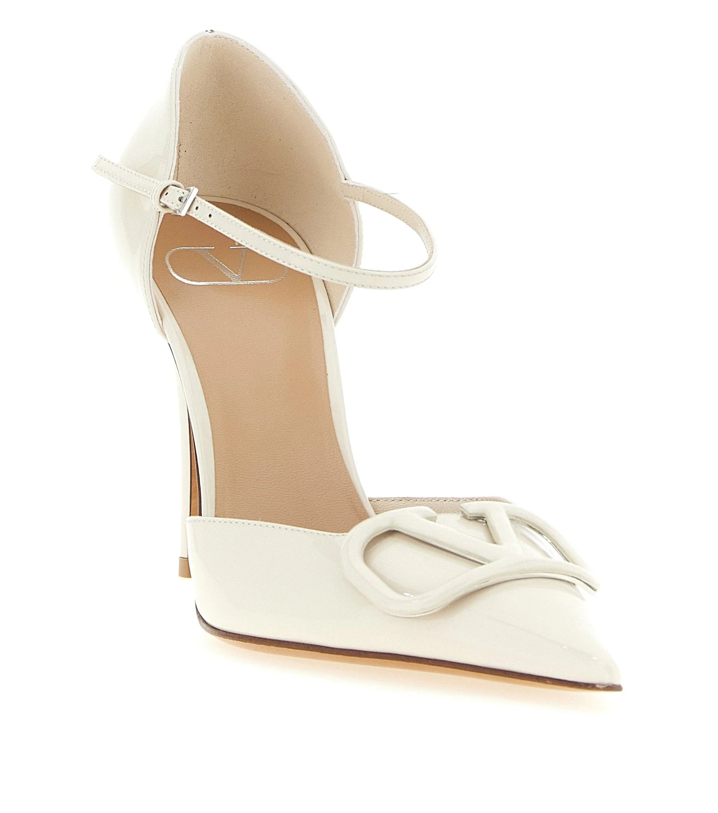 Valentino Garavani Pumps in white, Calfskin Leather — view 2