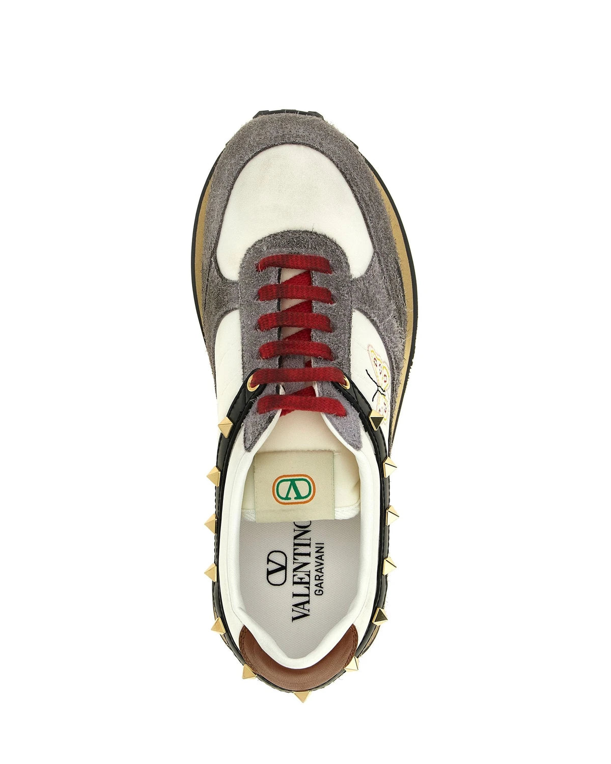 Valentino Garavani Sneakers in multicolor, Calfskin Leather — view 4