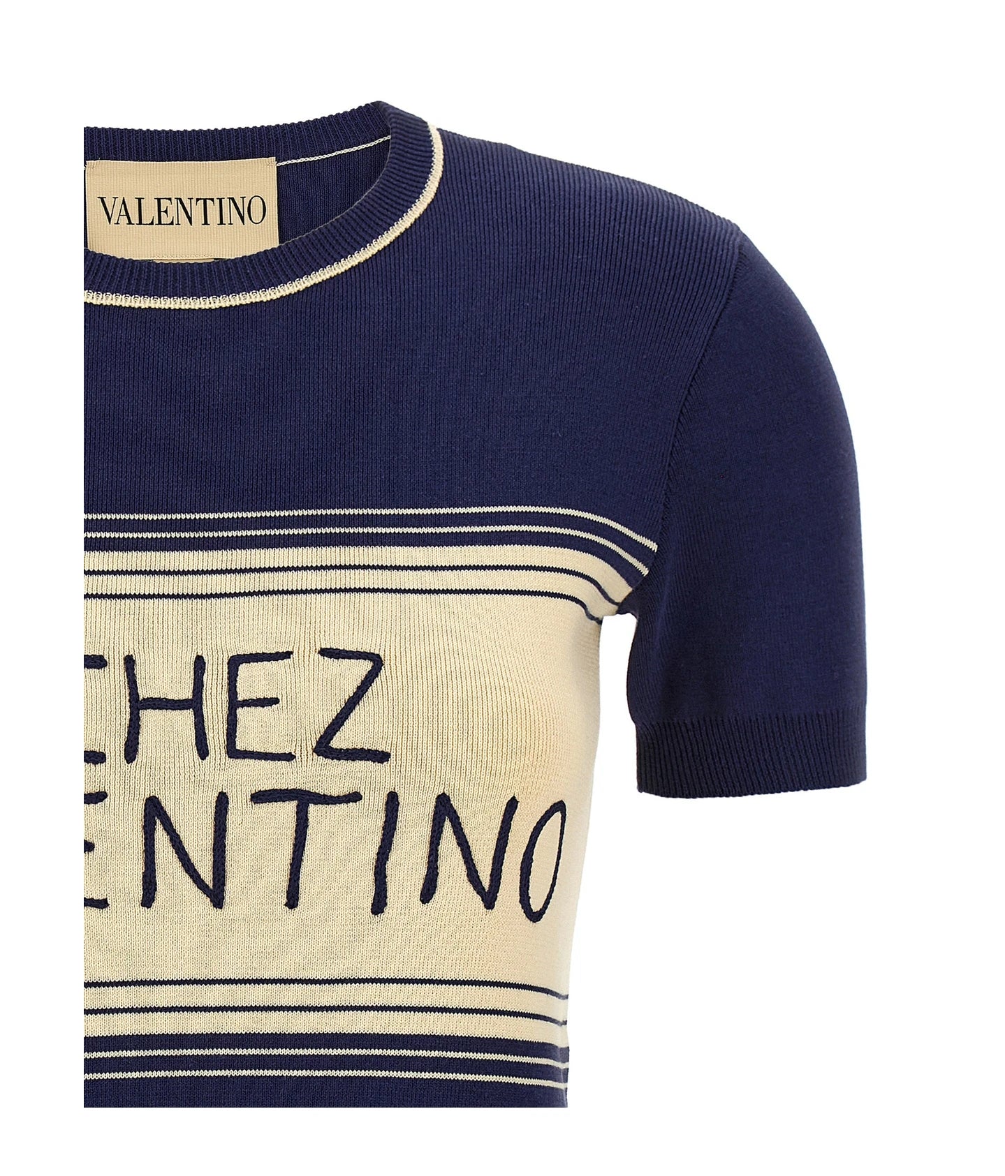 Valentino Garavani T-Shirt in blue, Cotton — view 3