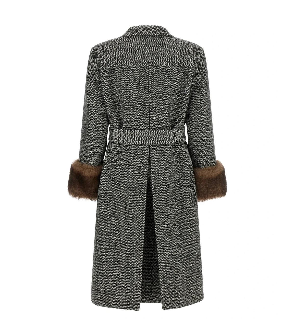 Valentino Garavani Wrap Coat in gray, Virgin Wool — view 2