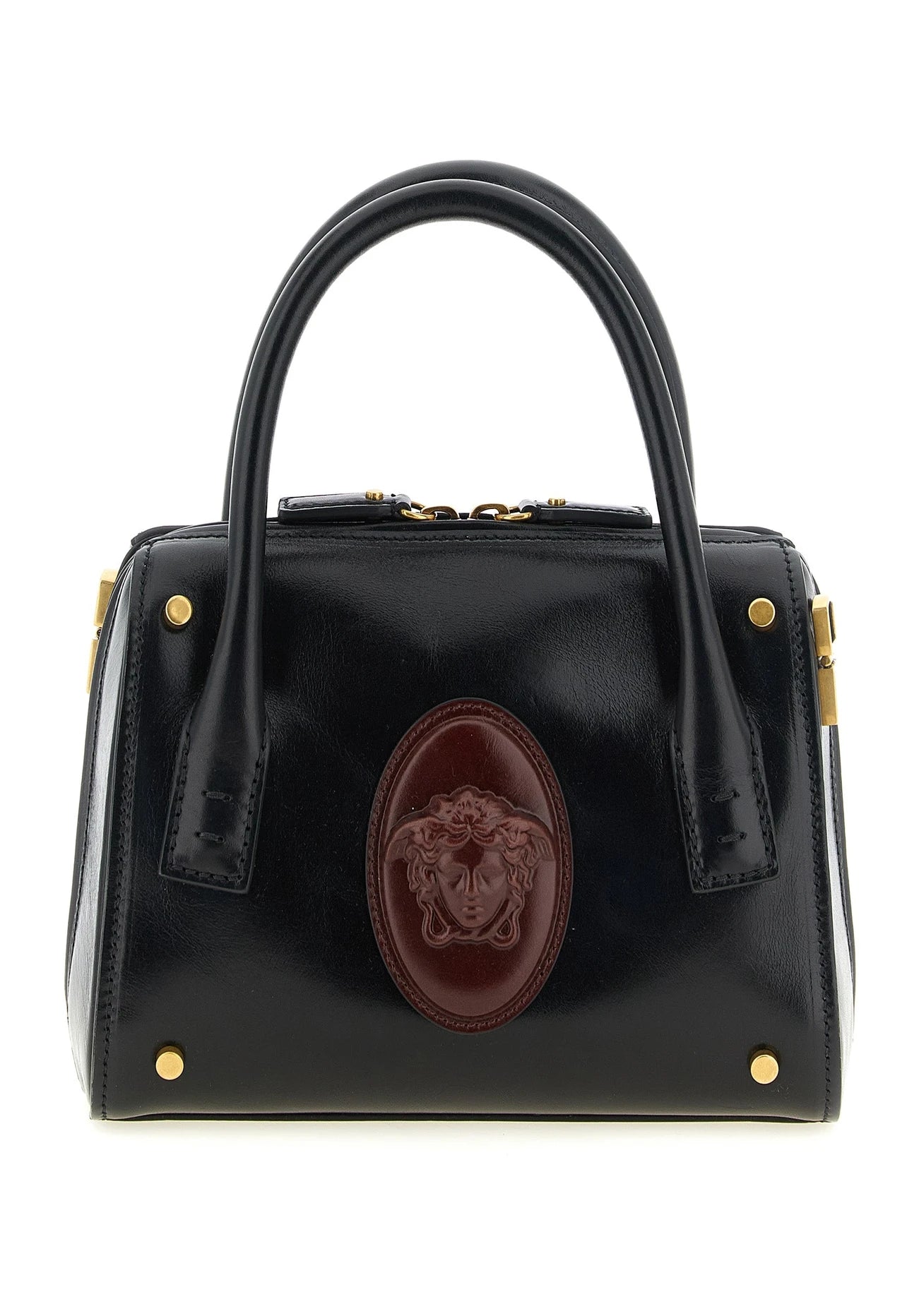 Versace Satchel Bag in black, Calfskin Leather