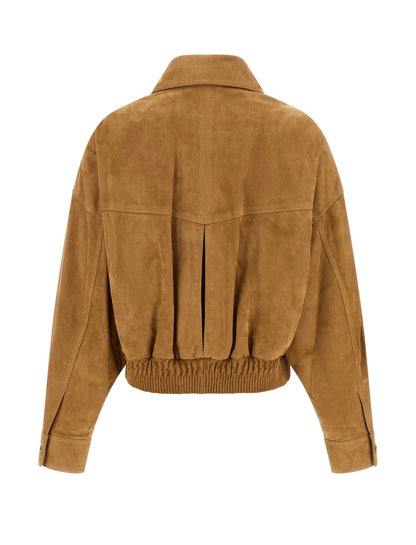 Versace Trucker Jacket in brown, Lamb Leather — view 2