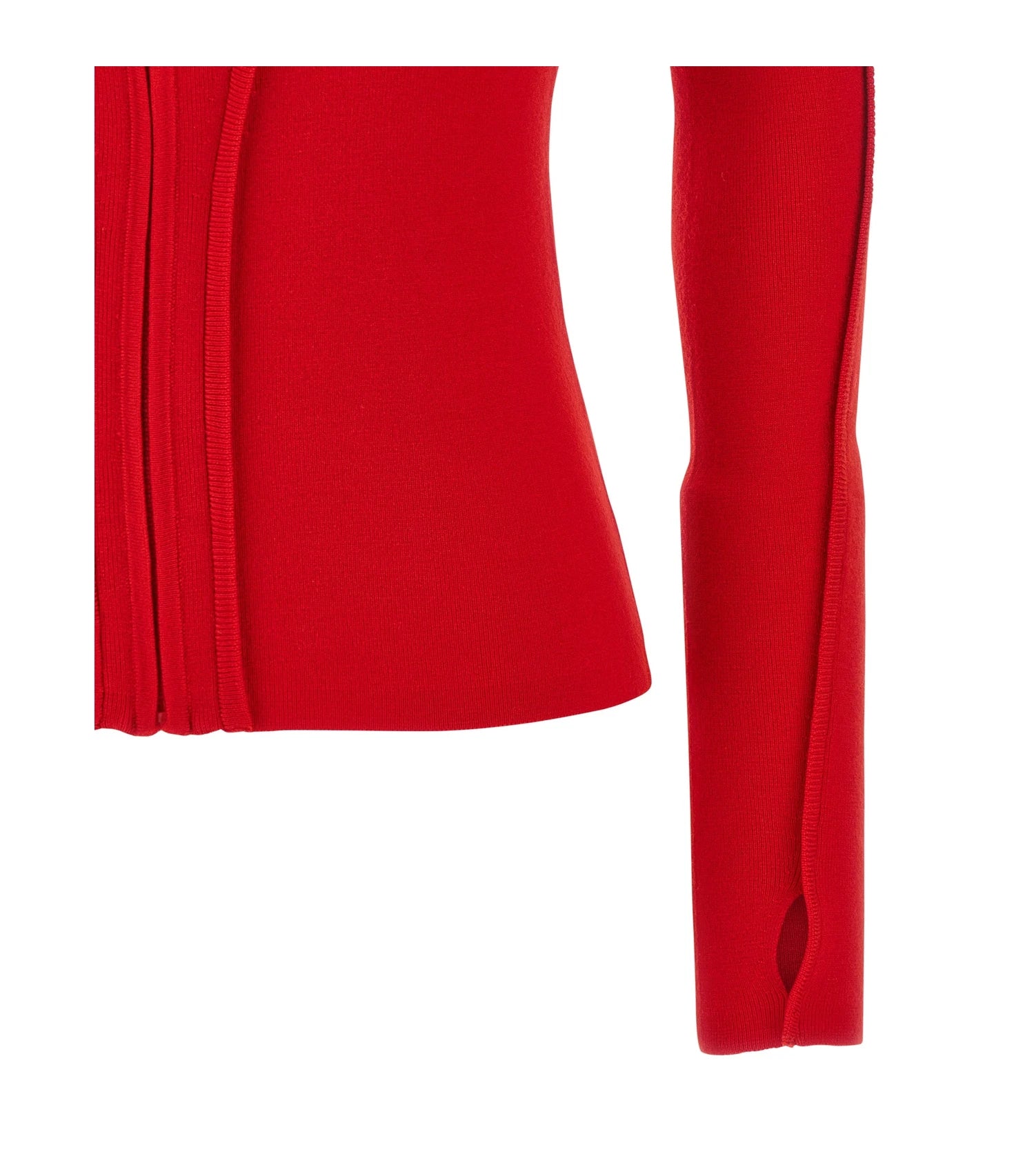 Victoria Beckham Cardigan in red, Wool — view 4