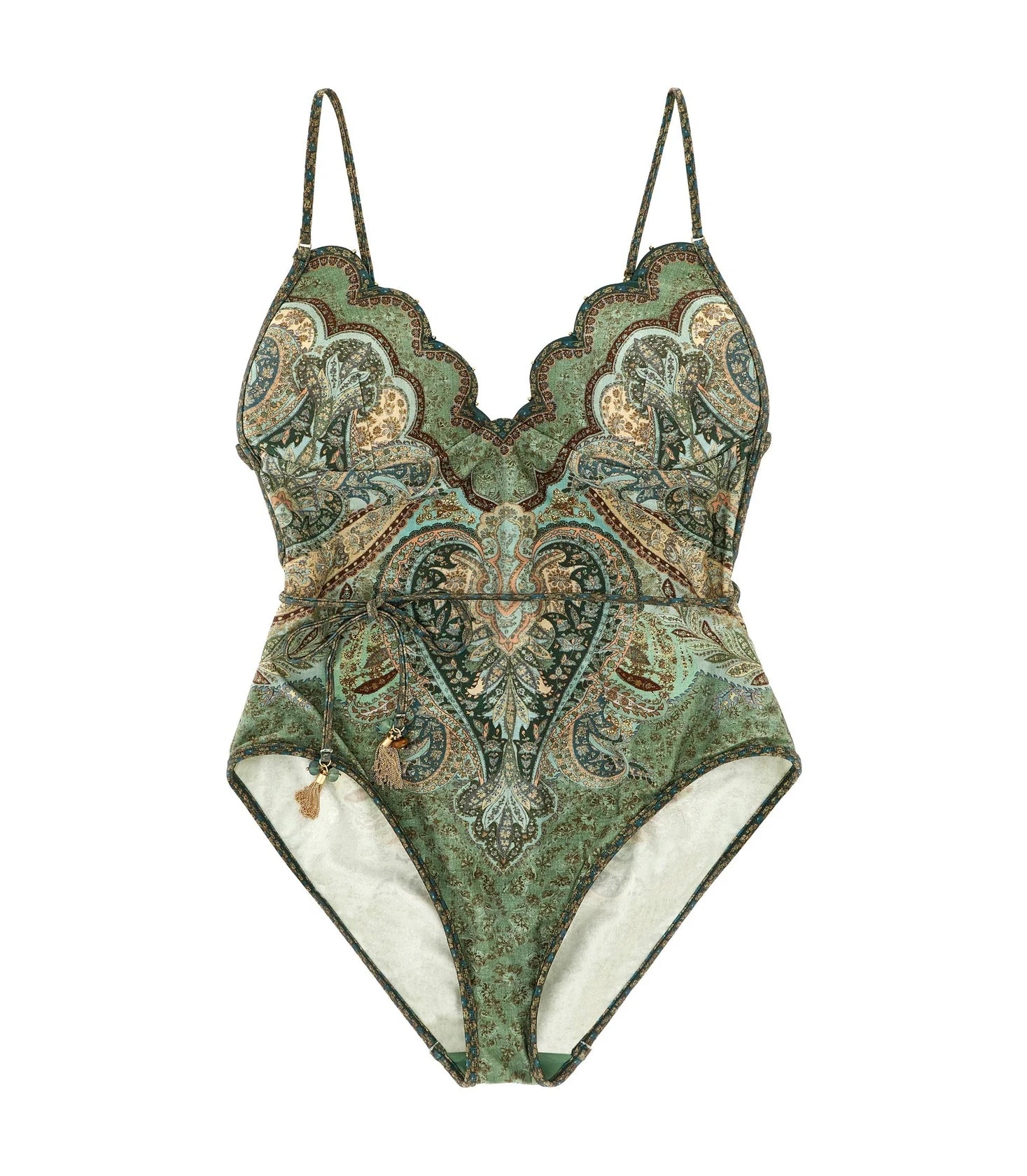 Zimmermann One-Piece Swimsuit in green, Polyamide