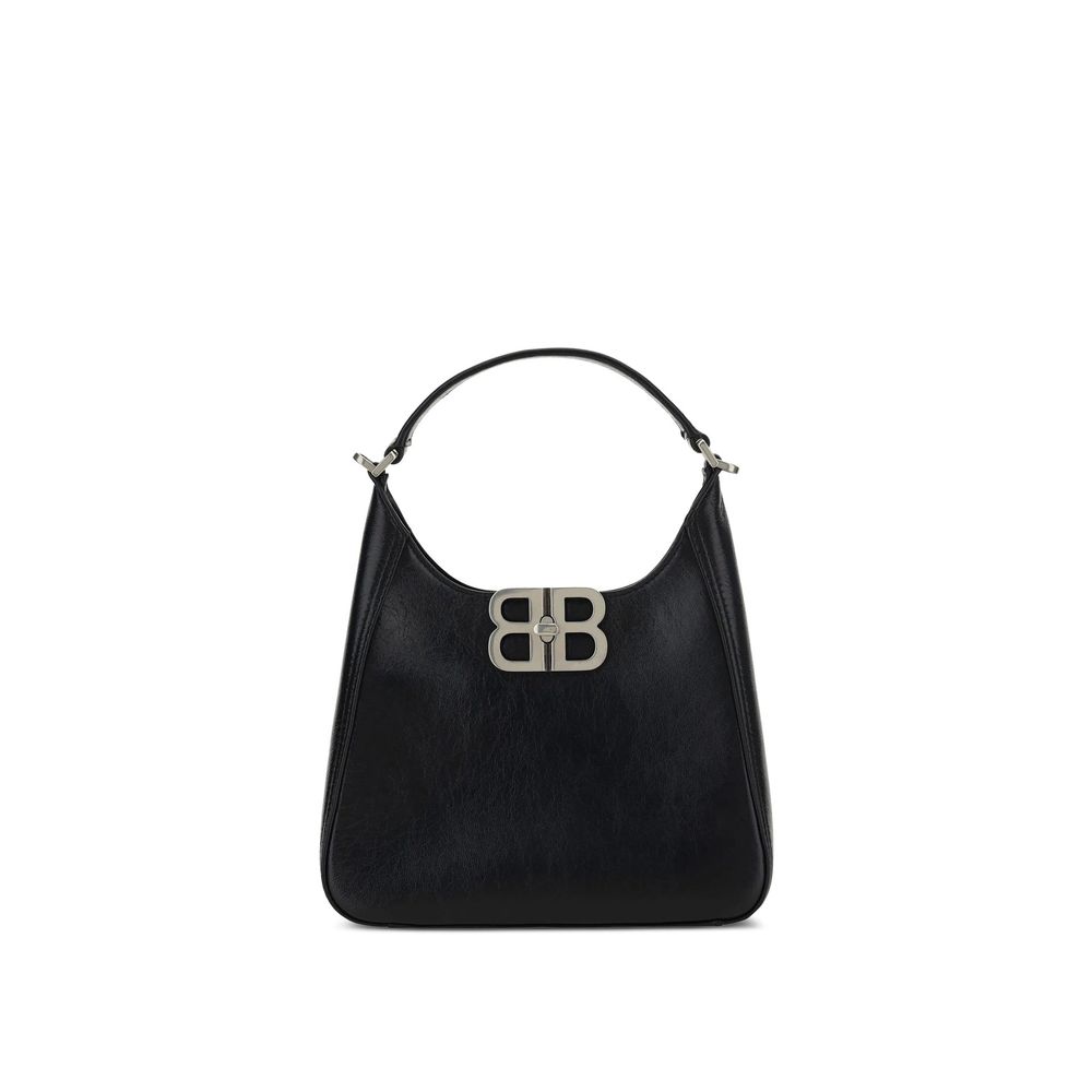 Balenciaga Black Leather Lamb Shoulder Bag