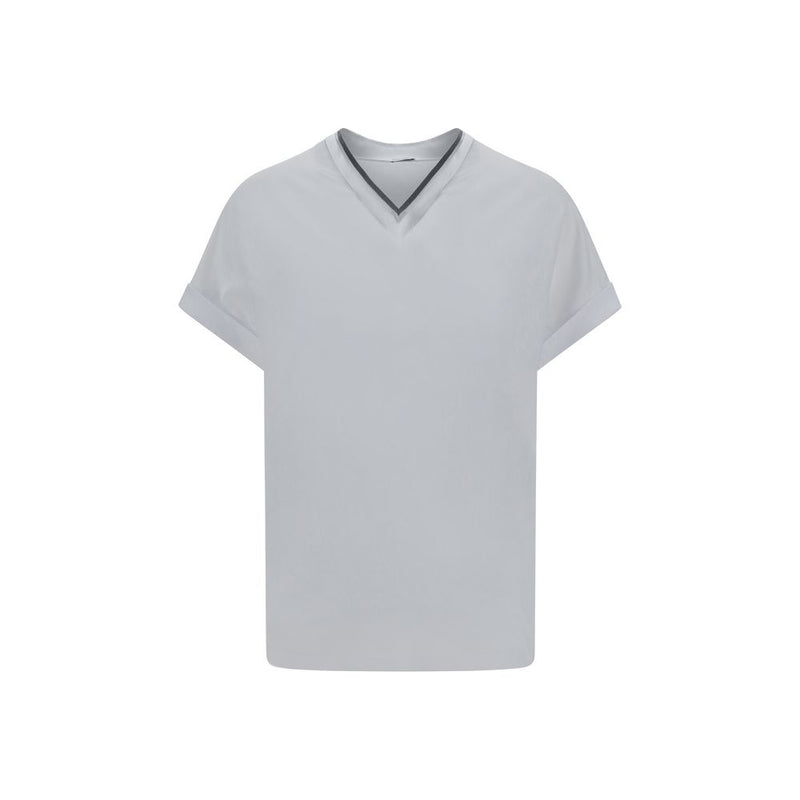 Brunello Cucinelli White Cotton T-shirt Glam Steals