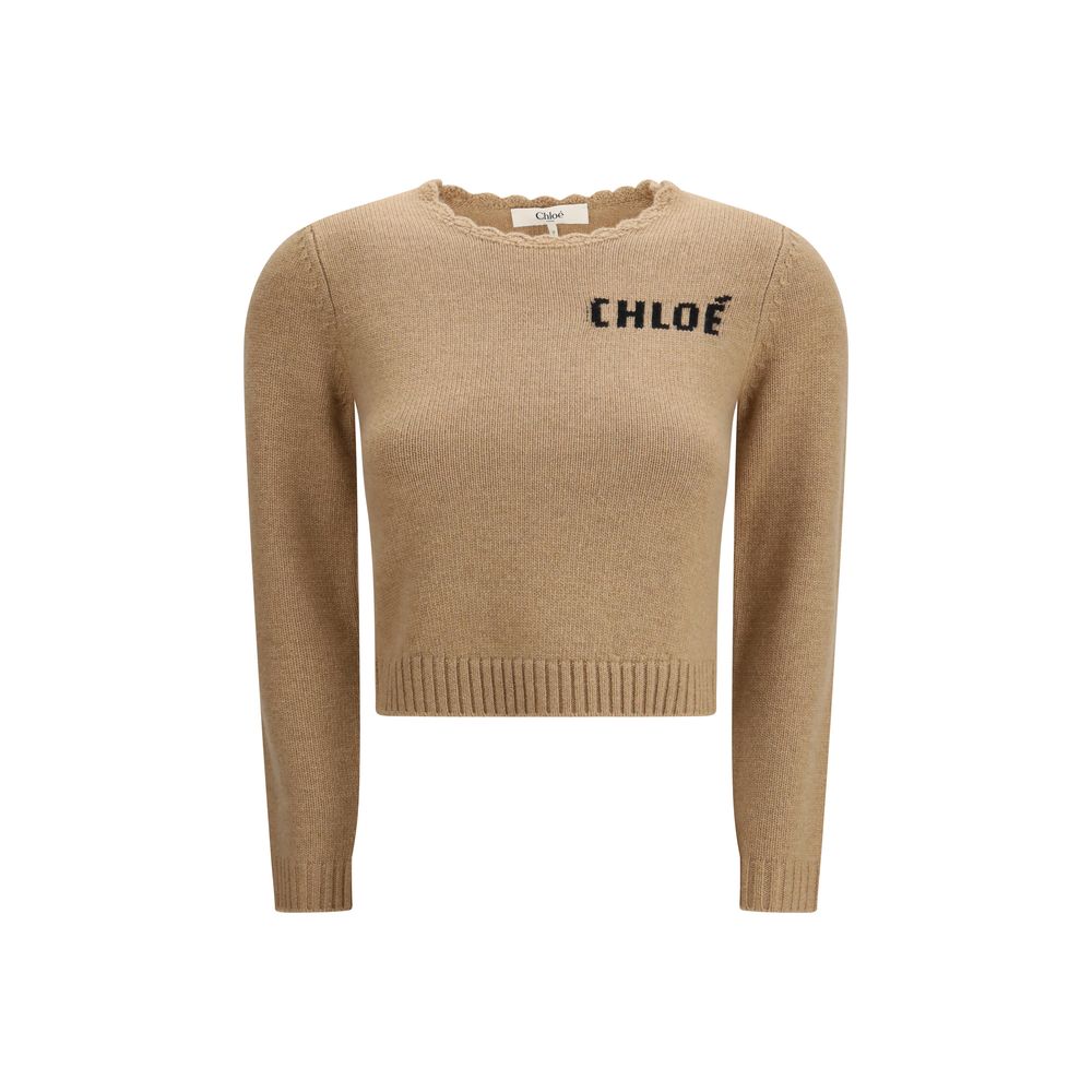 Chloé Brown Wool Sweatshirt Glam Steals