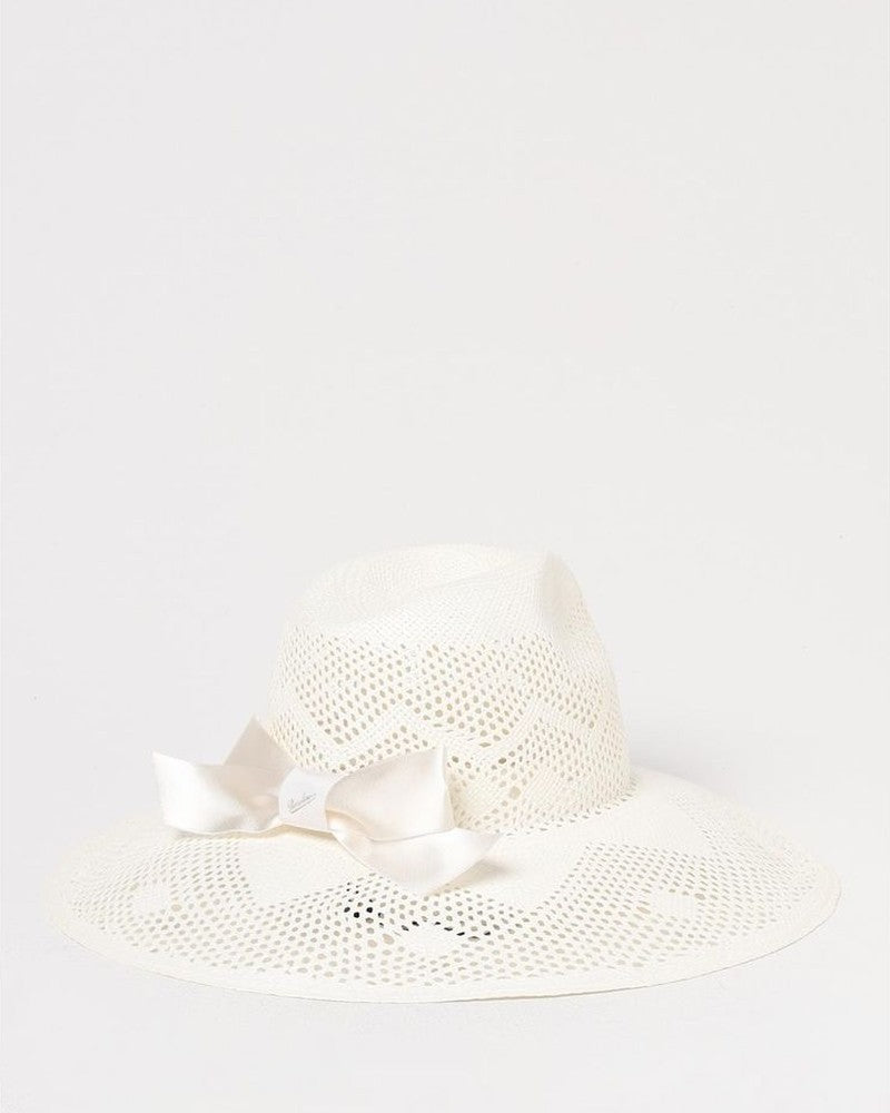 Borsalino White Paper Straw Sunhat Glam Steals