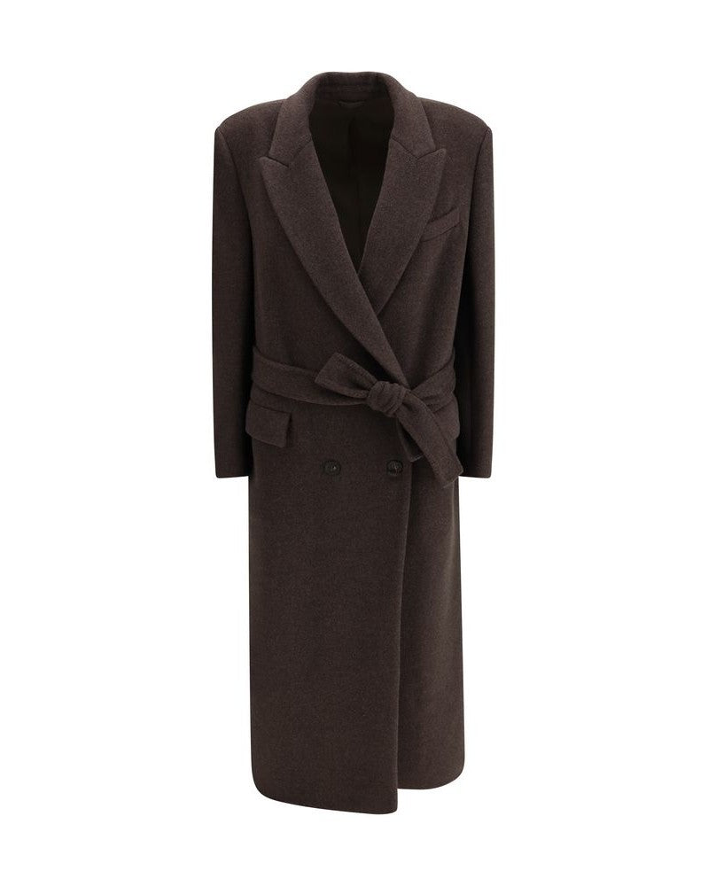 Brunello Cucinelli Brown Wool Fleece Coat Glam Steals