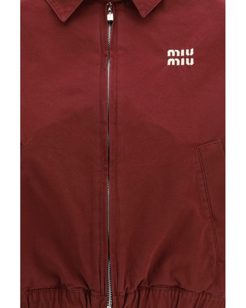 Miu Miu Cotton Bordeaux Jacket Glam Steals