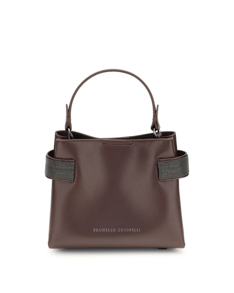 Brunello Cucinelli Leather Bordeaux Handbag