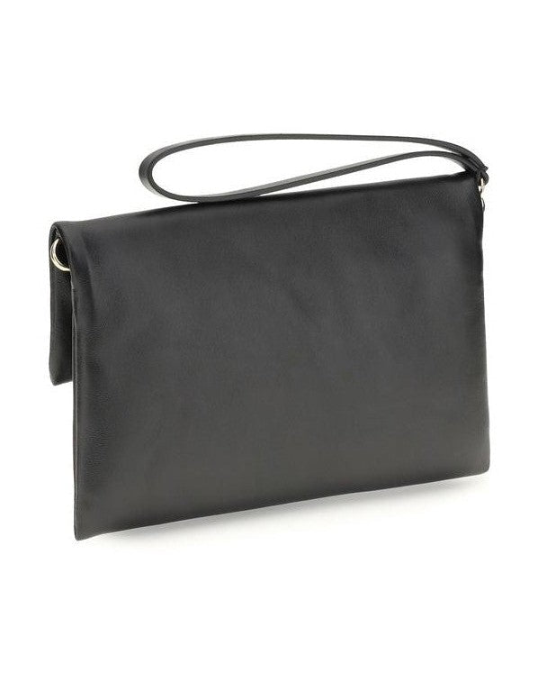 Fendi Black Calf Leather Bos Taurus Shoulder Bag Glam Steals