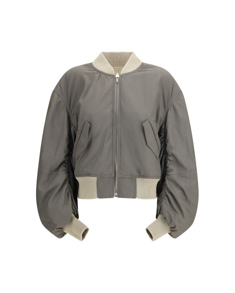 Beige Leather Jacket 