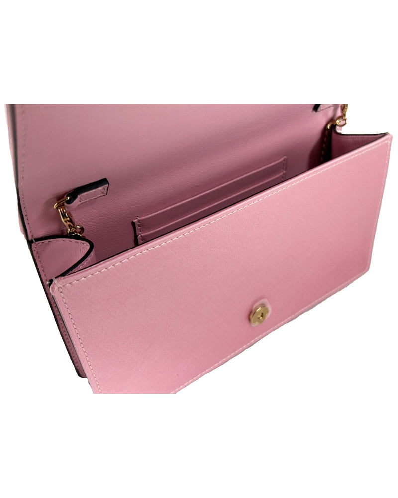 Versace Medusa Crystal Satin Mini Chain Crossbody Bag Purse 