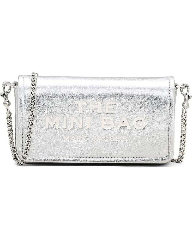 Marc Jacobs The Metallic Leather Chain Mini Bag - Silver 