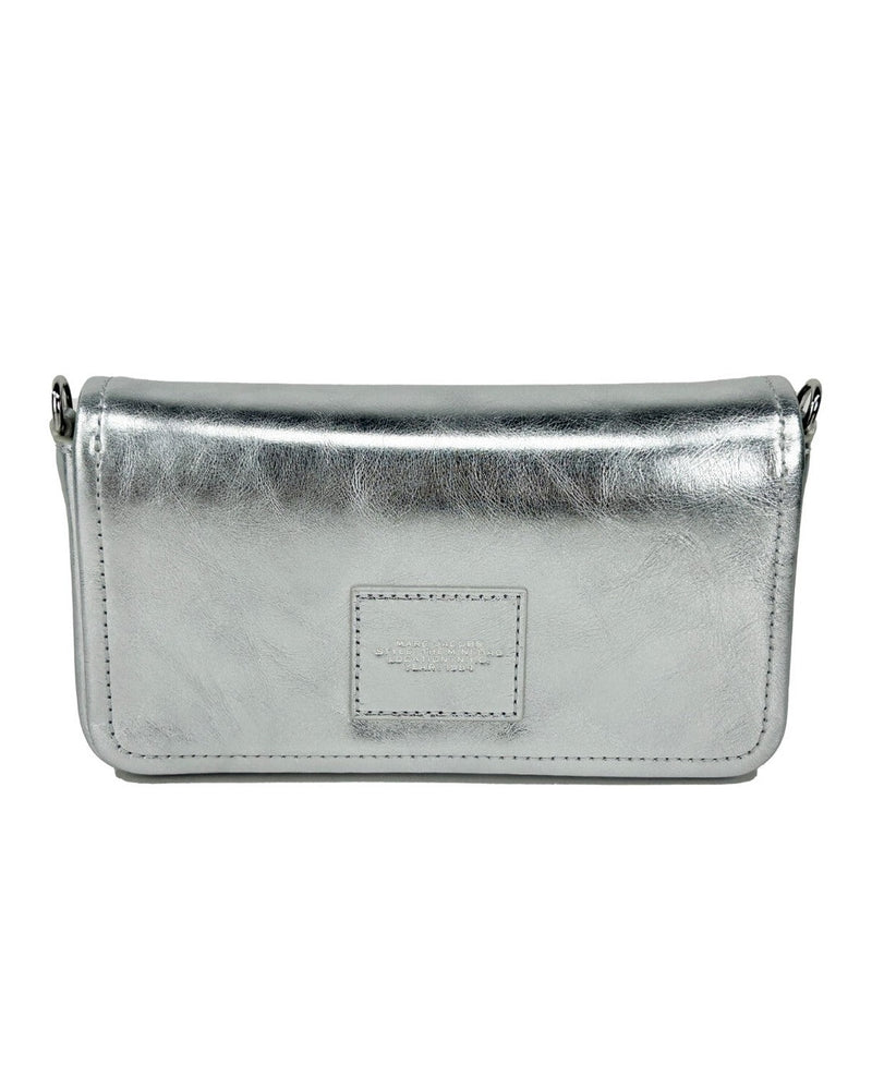 Marc Jacobs The Metallic Leather Chain Mini Bag - Silver 