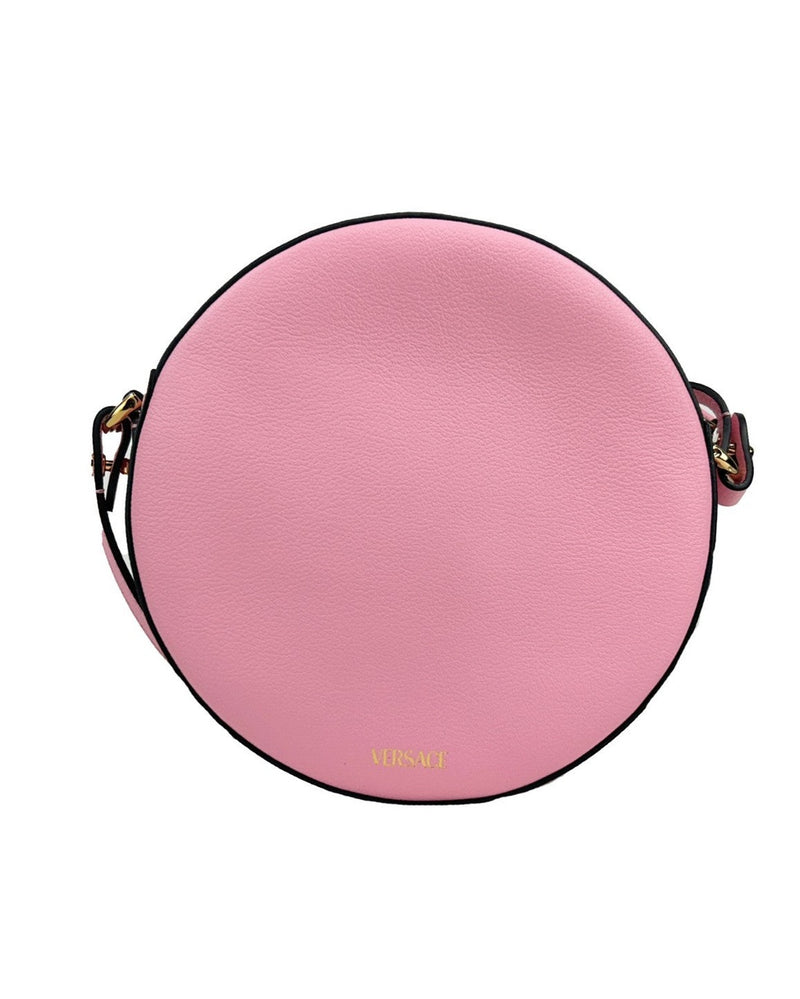Versace Round Disco Leather Camera Case Crossbody Bag 
