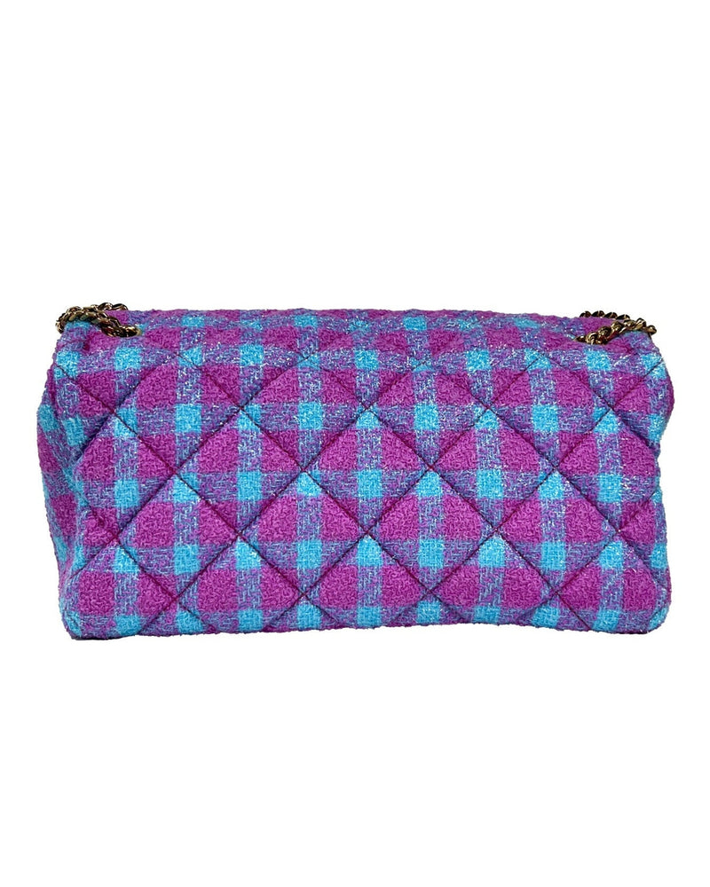 Versace Wool Lurex Medium Shoulder Crossbody Bag 