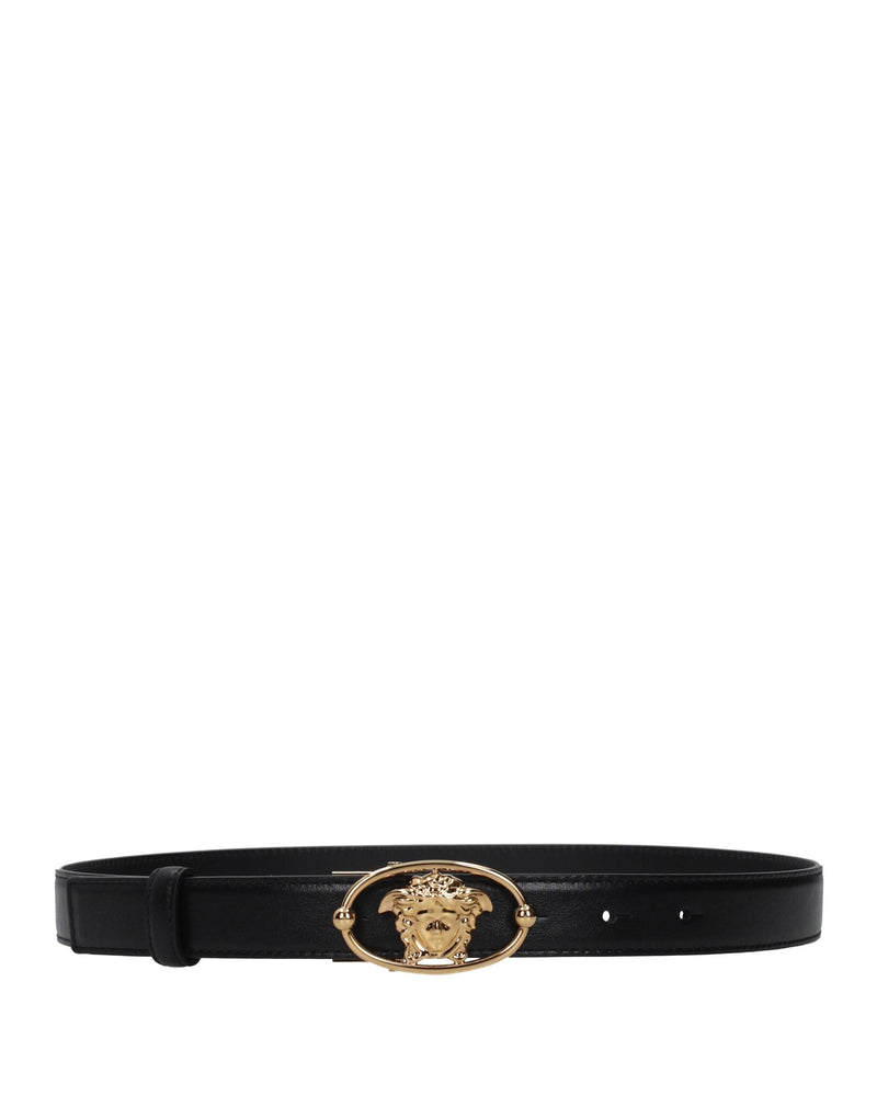 Black Leather Regular Belt 