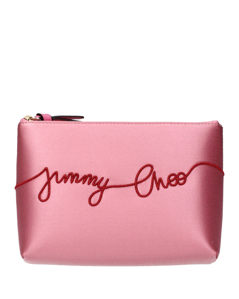 Jimmy Choo Pink Satin Clutch Bag 