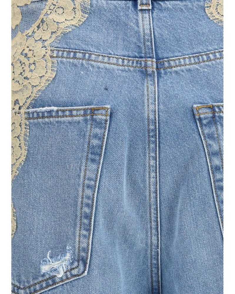 Blue Cotton Jeans Denim 