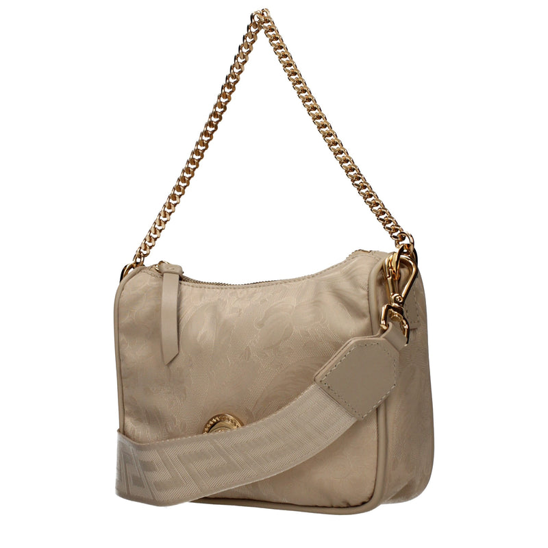 Beige Fabric Handbag 