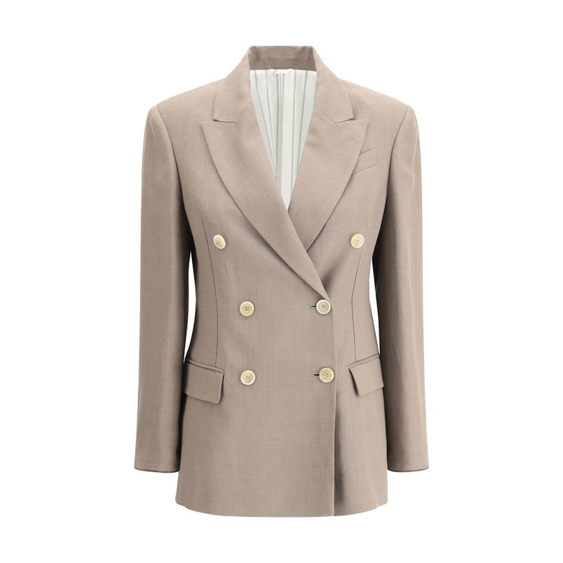 Beige Viscose Blazer 
