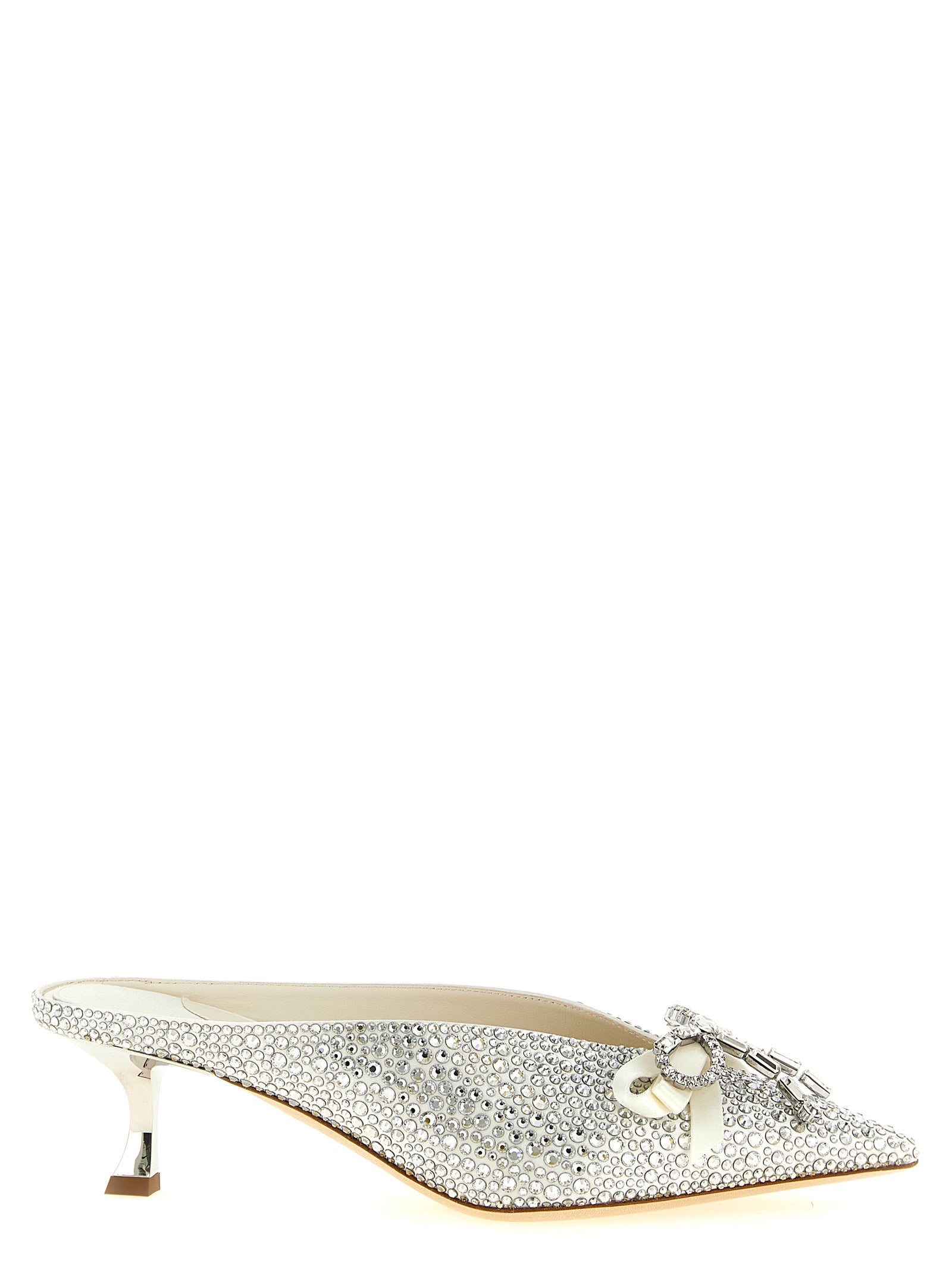 Jimmy Choo Tencel Silver Pumps 