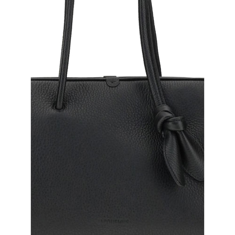 Jacquemus Black Calf Leather Bos Taurus Handbag 