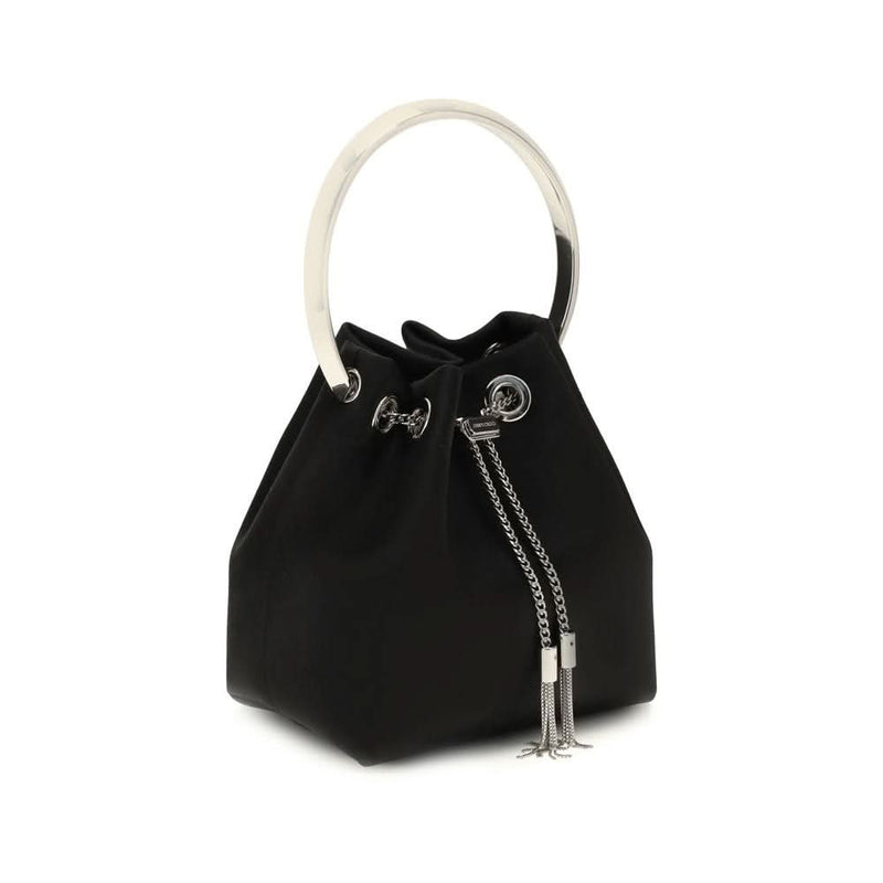 Jimmy Choo Black Silk Shoulder Bag 