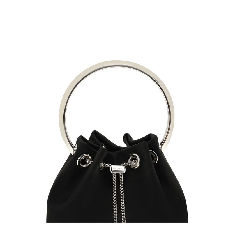 Jimmy Choo Black Silk Shoulder Bag 