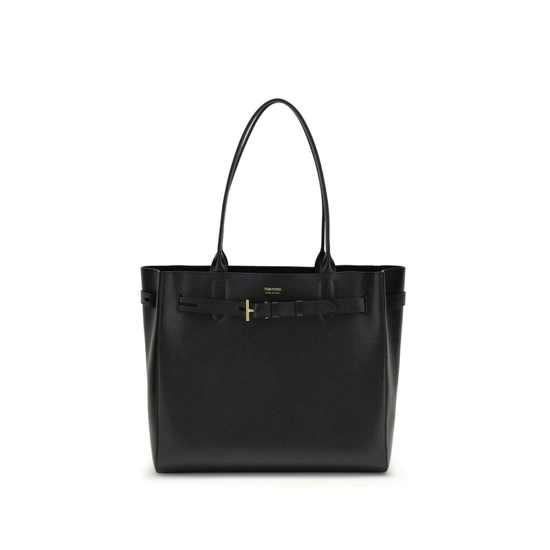 Tom Ford Black Calf Leather Bos Taurus Shoulder Bag 