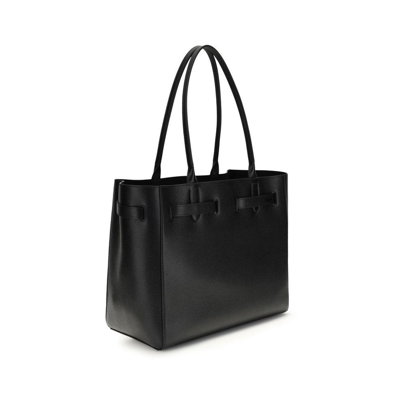 Tom Ford Black Calf Leather Bos Taurus Shoulder Bag 