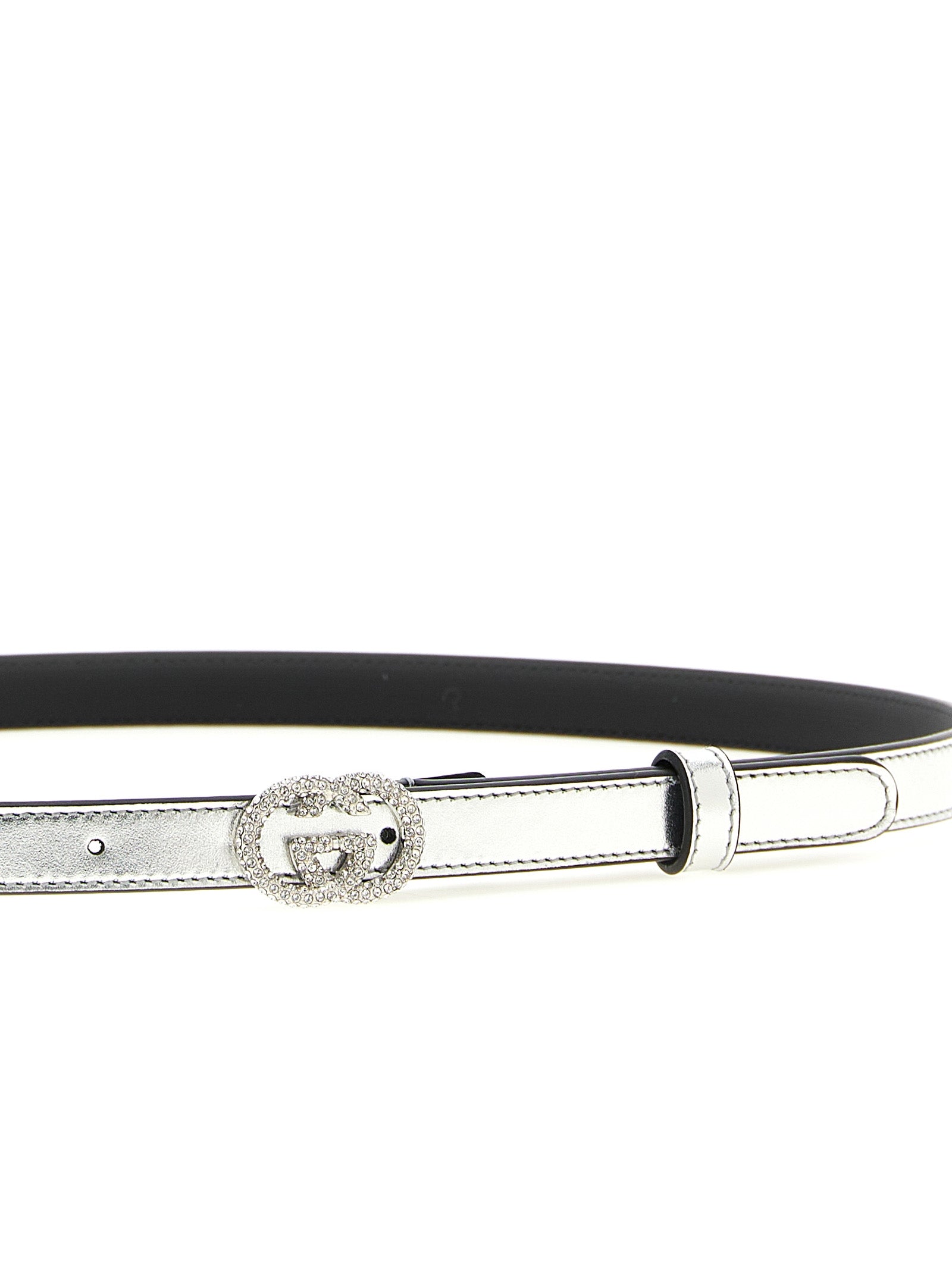 Gucci Thin Silver Belt 