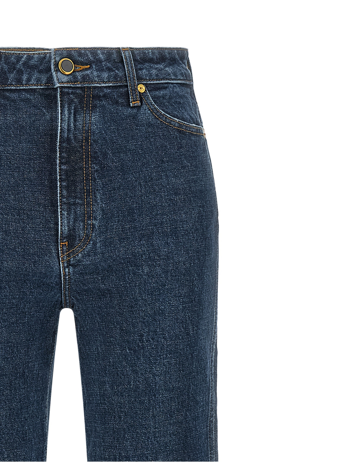Khaite Straight-Leg Blue Jeans